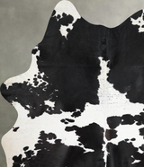 Black and White X-Large Brazilian Cowhide Rug 7'0"H x 5'9"W #A54502 by Hudson Hides