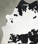 Black and White X-Large Brazilian Cowhide Rug 6'11"H x 5'10"W #A54504 by Hudson Hides