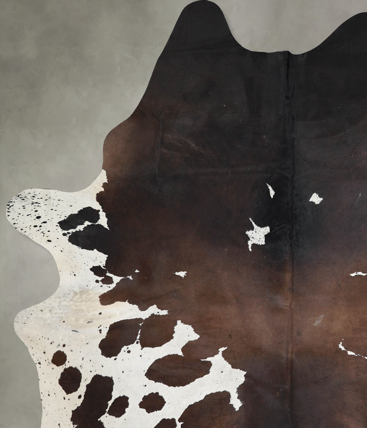 Chocolate and White XX-Large Brazilian Cowhide Rug 8'5"H x 6'6"W #A54505 by Hudson Hides