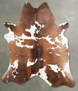 Chocolate and White X-Large Brazilian Cowhide Rug 7'1"H x 6'4"W #A54506 by Hudson Hides