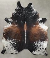 Salt and Pepper Brown XX-Large Brazilian Cowhide Rug 8'4"H x 6'10"W #A54509 by Hudson Hides