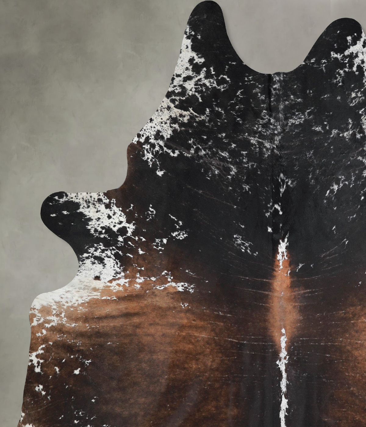 Salt and Pepper Brown XX-Large Brazilian Cowhide Rug 8'4"H x 6'10"W #A54509 by Hudson Hides