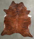 Medium Brindle XX-Large Brazilian Cowhide Rug 8'3"H x 7'3"W #A54510 by Hudson Hides