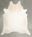 Ivory with Beige XX-Large Brazilian Cowhide Rug 7'7"H x 7'2"W #A54511 by Hudson Hides