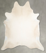 Ivory with Beige XX-Large Brazilian Cowhide Rug 7'7"H x 7'2"W #A54511 by Hudson Hides