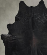 Solid Black XX-Large Brazilian Cowhide Rug 8'7"H x 7'3"W #A54514 by Hudson Hides