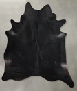 Solid Black XX-Large Brazilian Cowhide Rug 7'11"H x 7'2"W #A54521 by Hudson Hides