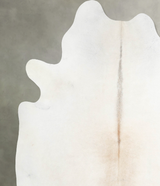 Ivory with Beige XX-Large Brazilian Cowhide Rug 7'9"H x 6'9"W #A54522 by Hudson Hides