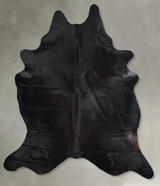 Solid Black XX-Large Brazilian Cowhide Rug 8'5"H x 7'3"W #A54524 by Hudson Hides