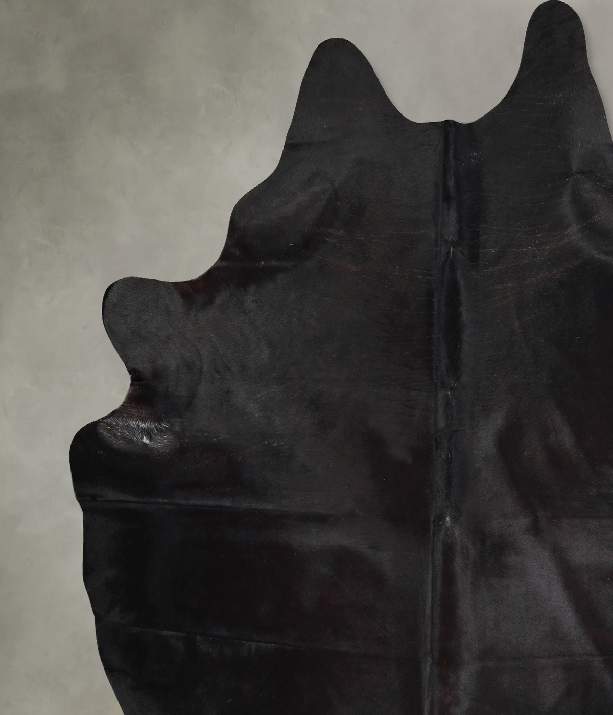 Solid Black XX-Large Brazilian Cowhide Rug 8'5"H x 7'3"W #A54524 by Hudson Hides
