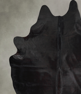 Solid Black XX-Large Brazilian Cowhide Rug 8'5"H x 7'3"W #A54524 by Hudson Hides
