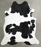 Black and White XX-Large Brazilian Cowhide Rug 7'6"H x 6'9"W #A54527 by Hudson Hides