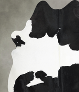 Black and White XX-Large Brazilian Cowhide Rug 7'6"H x 6'9"W #A54527 by Hudson Hides