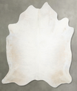 Solid White XX-Large Brazilian Cowhide Rug 7'4"H x 7'0"W #A54529 by Hudson Hides