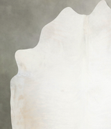 Solid White XX-Large Brazilian Cowhide Rug 7'4"H x 7'0"W #A54529 by Hudson Hides
