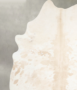 Beige and White X-Large Brazilian Cowhide Rug 7'7"H x 6'0"W #A54534 by Hudson Hides