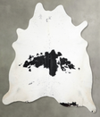 Black and White XX-Large Brazilian Cowhide Rug 8'3"H x 7'8"W #A54535 by Hudson Hides