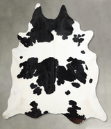 Black and White XX-Large Brazilian Cowhide Rug 8'2"H x 7'8"W #A54537 by Hudson Hides