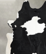 Black and White XX-Large Brazilian Cowhide Rug 7'7"H x 6'9"W #A54539 by Hudson Hides