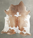 Brown and White XX-Large Brazilian Cowhide Rug 8'4"H x 7'2"W #A54541 by Hudson Hides