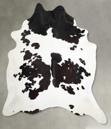 Chocolate and White XX-Large Brazilian Cowhide Rug 7'8"H x 6'11"W #A54543 by Hudson Hides