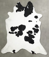 Black and White XX-Large Brazilian Cowhide Rug 8'2"H x 7'9"W #A54546 by Hudson Hides