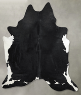 Solid Black XX-Large Brazilian Cowhide Rug 8'4"H x 7'0"W #A54549 by Hudson Hides