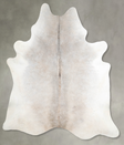 Grey with Beige X-Large Brazilian Cowhide Rug 7'7"H x 6'7"W #A54551 by Hudson Hides