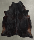 Solid Black XX-Large Brazilian Cowhide Rug 7'8"H x 6'9"W #A54555 by Hudson Hides