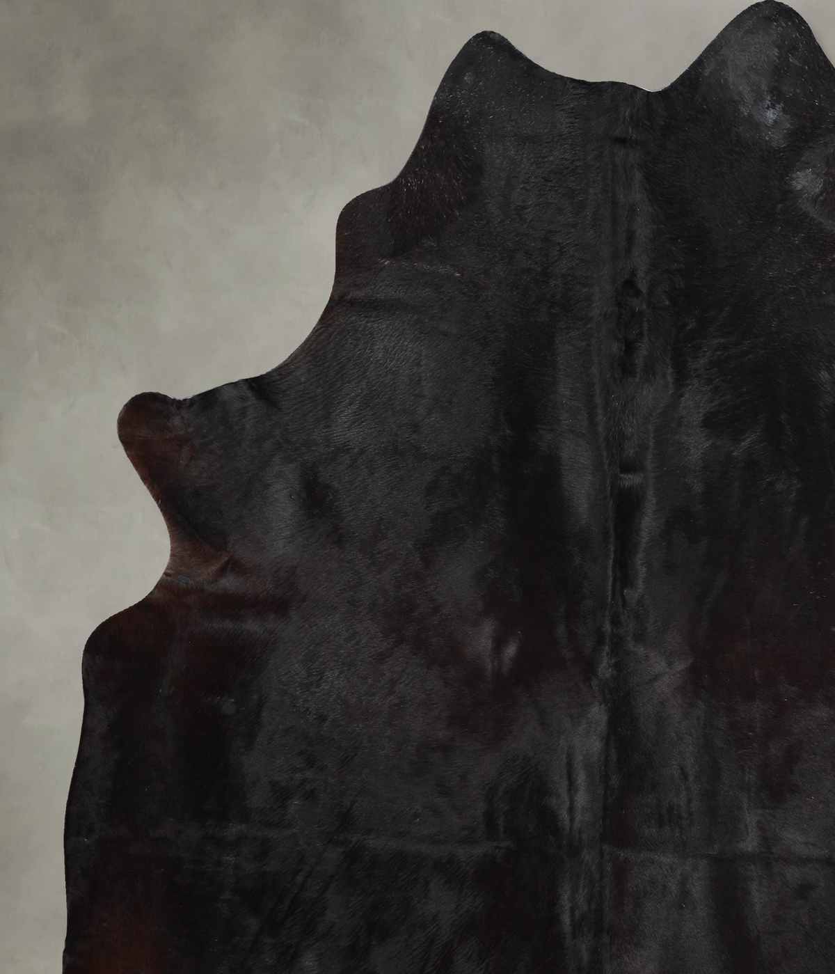 Solid Black XX-Large Brazilian Cowhide Rug 7'8"H x 6'9"W #A54555 by Hudson Hides