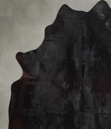Solid Black XX-Large Brazilian Cowhide Rug 7'8"H x 6'9"W #A54555 by Hudson Hides