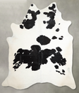 Black and White XX-Large Brazilian Cowhide Rug 7'8"H x 6'7"W #A54556 by Hudson Hides