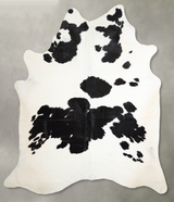 Black and White XX-Large Brazilian Cowhide Rug 7'8"H x 6'7"W #A54556 by Hudson Hides