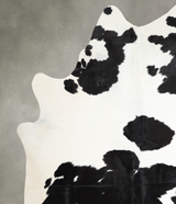 Black and White XX-Large Brazilian Cowhide Rug 7'8"H x 6'7"W #A54556 by Hudson Hides