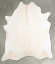 Ivory with Beige X-Large Brazilian Cowhide Rug 7'3"H x 6'10"W #A54559 by Hudson Hides