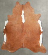 Brown and White Regular XX-Large Brazilian Cowhide Rug 7'6"H x 6'11"W #A54563 by Hudson Hides
