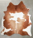 Brown and White XX-Large Brazilian Cowhide Rug 8'1"H x 6'6"W #A54564 by Hudson Hides