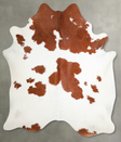 Brown and White X-Large Brazilian Cowhide Rug 7'3"H x 6'2"W #A54565 by Hudson Hides