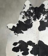Black and White XX-Large Brazilian Cowhide Rug 8'3"H x 7'1"W #A54568 by Hudson Hides