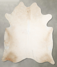 Ivory with Beige XX-Large Brazilian Cowhide Rug 7'7"H x 7'1"W #A54575 by Hudson Hides