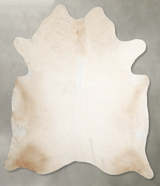 Ivory with Beige XX-Large Brazilian Cowhide Rug 7'7"H x 7'1"W #A54575 by Hudson Hides