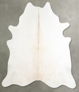 Ivory with Beige X-Large Brazilian Cowhide Rug 6'11"H x 6'7"W #A54577 by Hudson Hides