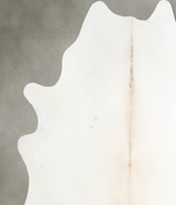 Ivory with Beige X-Large Brazilian Cowhide Rug 6'11"H x 6'7"W #A54577 by Hudson Hides
