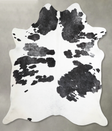 Black and White X-Large Brazilian Cowhide Rug 7'10"H x 6'2"W #A54579 by Hudson Hides