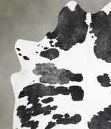 Black and White X-Large Brazilian Cowhide Rug 7'10"H x 6'2"W #A54579 by Hudson Hides