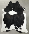 Black and White XX-Large Brazilian Cowhide Rug 8'0"H x 6'11"W #A54580 by Hudson Hides