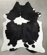 Black and White XX-Large Brazilian Cowhide Rug 8'0"H x 6'11"W #A54580 by Hudson Hides