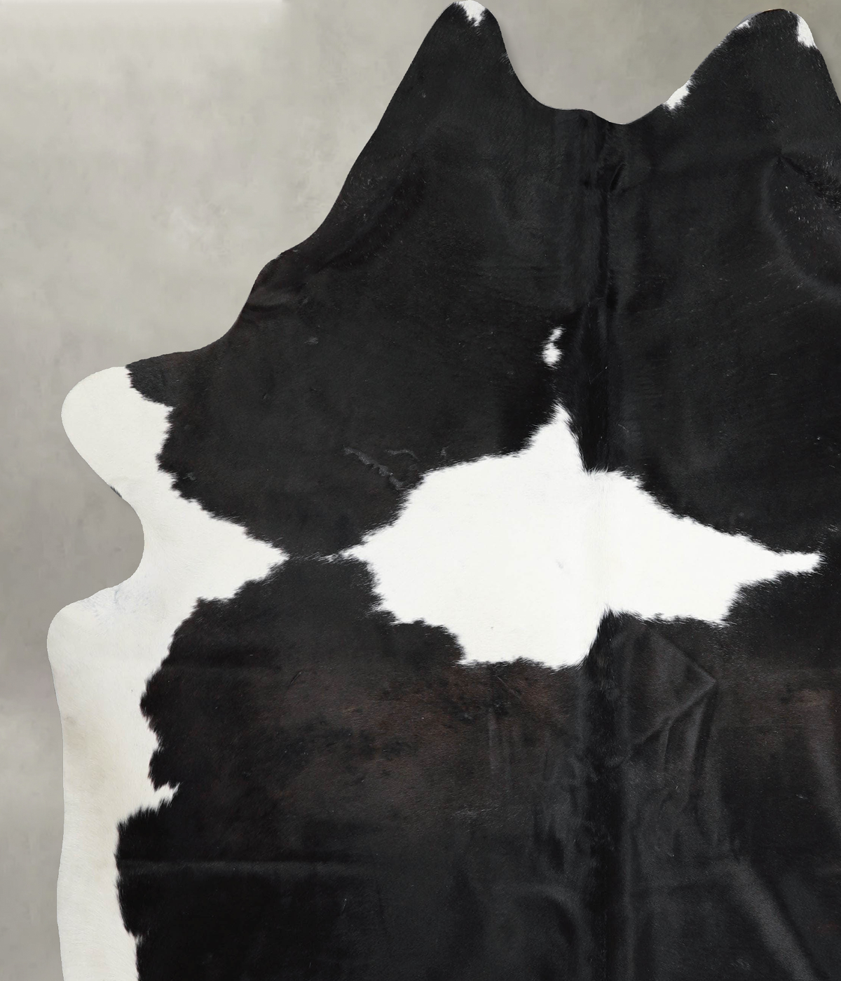 Black and White XX-Large Brazilian Cowhide Rug 8'0"H x 6'11"W #A54580 by Hudson Hides