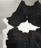 Black and White XX-Large Brazilian Cowhide Rug 8'0"H x 6'11"W #A54580 by Hudson Hides
