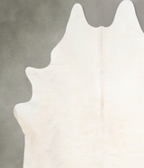 Ivory with Beige XX-Large Brazilian Cowhide Rug 7'6"H x 7'0"W #A54584 by Hudson Hides